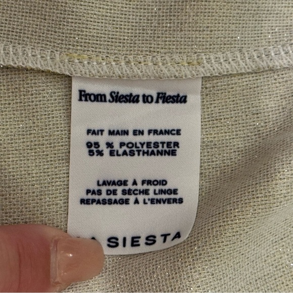 NEW Gold Metallic Evening Gown / NYE Dress - Size Large - Handmade in France - Picture 9 of 9